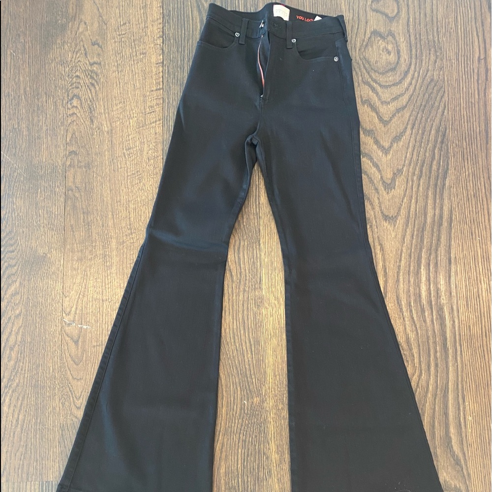 alice and olivia high rise flare jeans